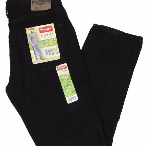 Wrangler Original Men's Jeans I Five Star Regular 100% Cotton Fit Jeans - Picture 4 of 12